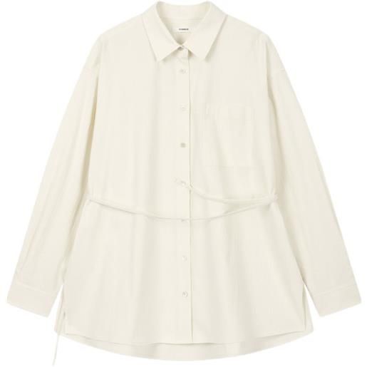 TOMBOY camicia con nodo - toni neutri