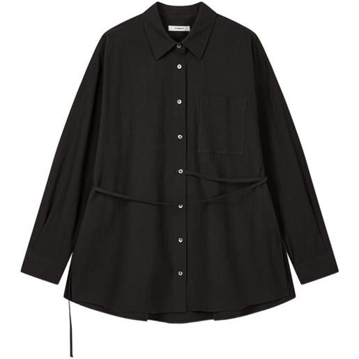 TOMBOY camicia con nodo - nero