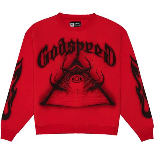 GODSPEED felpa eop con stampa - rosso