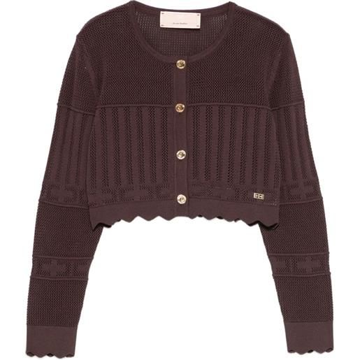 Elisabetta Franchi Kids cardigan in maglia - marrone