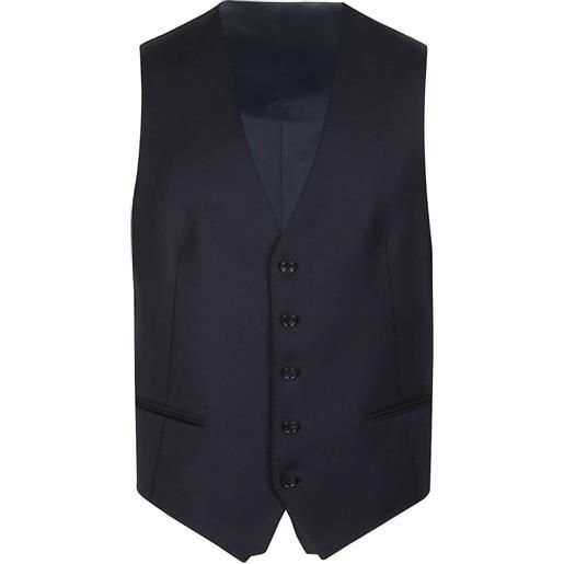 Tagliatore giacca in lana con bottoni - blu