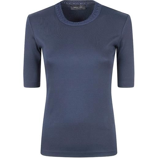 Fabiana Filippi t-shirt a coste - blu