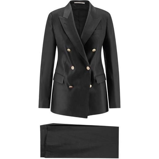 Tagliatore abito parigi doppiopetto con revers a lancia - nero