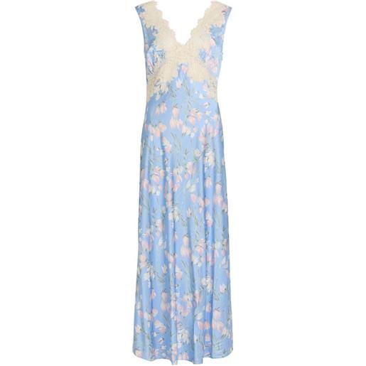 Rixo abito midi a fiori - blu