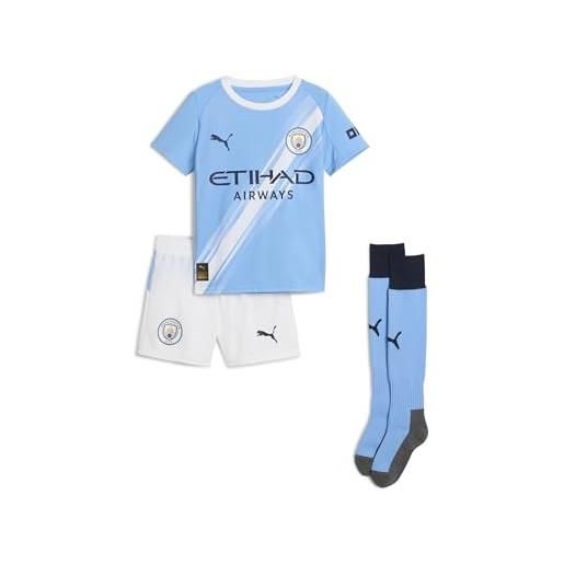 PUMA manchester city fc mini set maglia casa bambini 25/26, blu (team light blue x white), 110