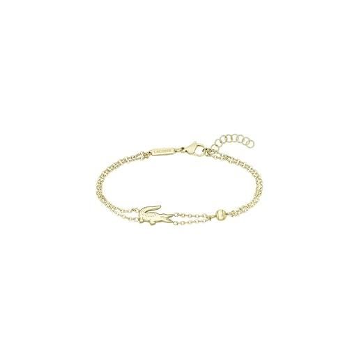 Lacoste bracciale a catena da donna acciaio inossidabile con placcatura in oro giallo - 2040581