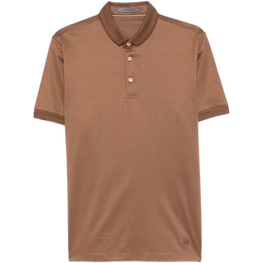 Corneliani polo a maniche corte - marrone