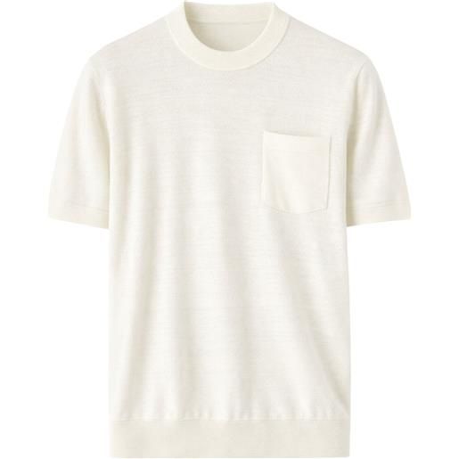 Paolo Pecora  t-shirt in pura seta con taschino