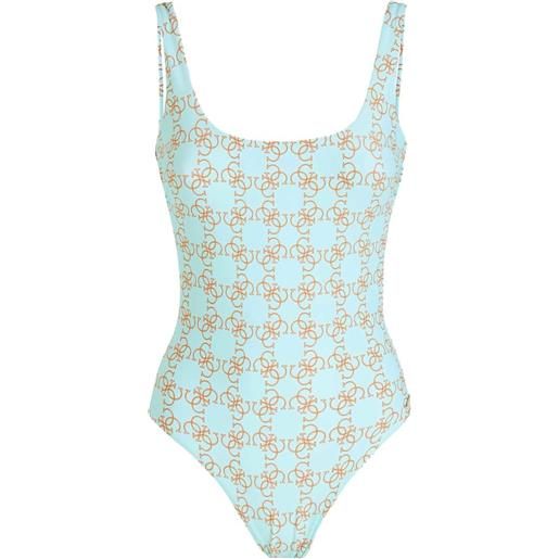 GUESS costume intero logo all over donna
