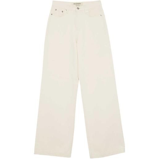 ROY ROGERS pantalone in denim palazzo marta bull ecru donna