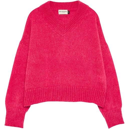 ROY ROGERS maglione scollo v misto mohair donna