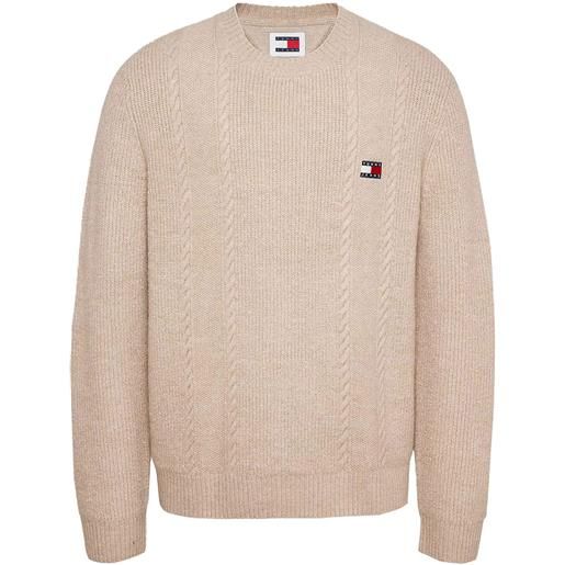 TOMMY JEANS maglione girocollo maglia intrecciata