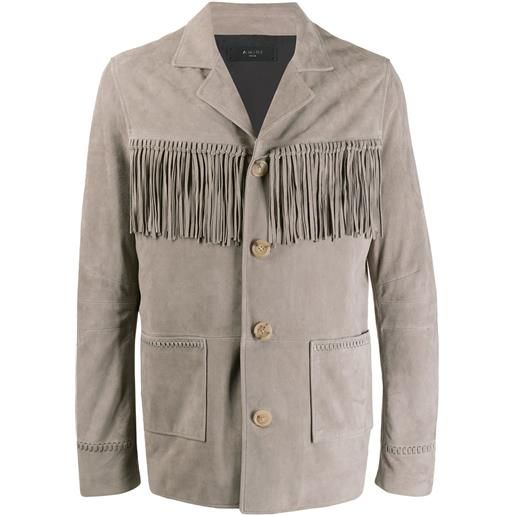 AMIRI giacca con frange - grigio
