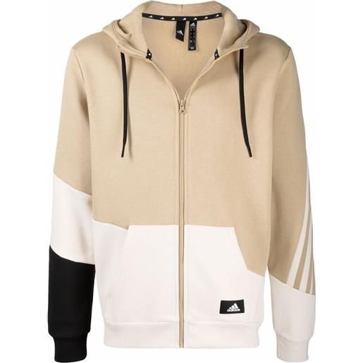 adidas felpa con zip - toni neutri