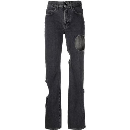 Off-White jeans dritti meteor - grigio