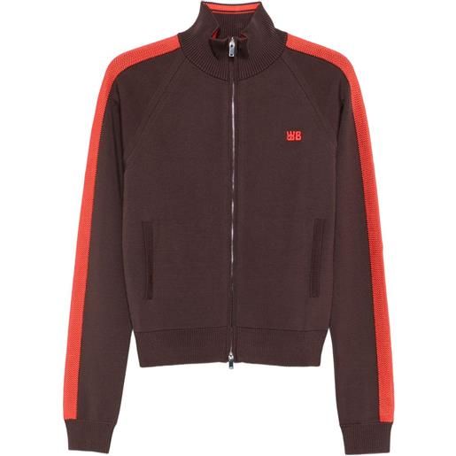 Wales Bonner giacca sportiva con banda laterale - marrone