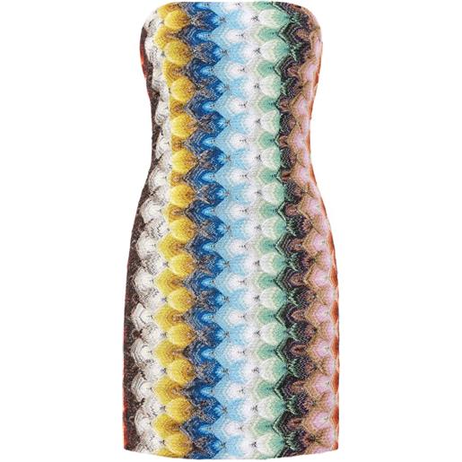 Missoni abito corto senza spalline - blu