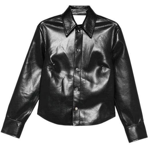 Nanushka camicia con dettaglio cut-out - nero