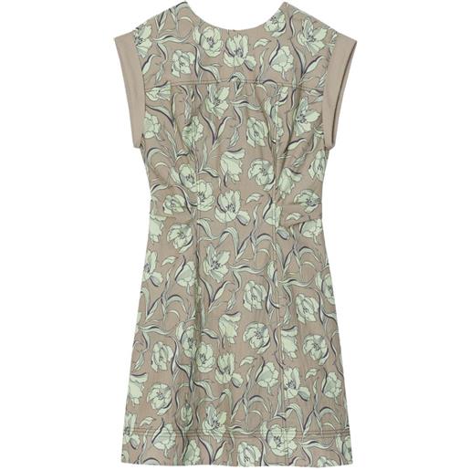 3.1 Phillip Lim abito corto a fiori - toni neutri