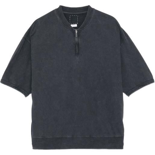 visvim t-shirt mondo con zip - grigio
