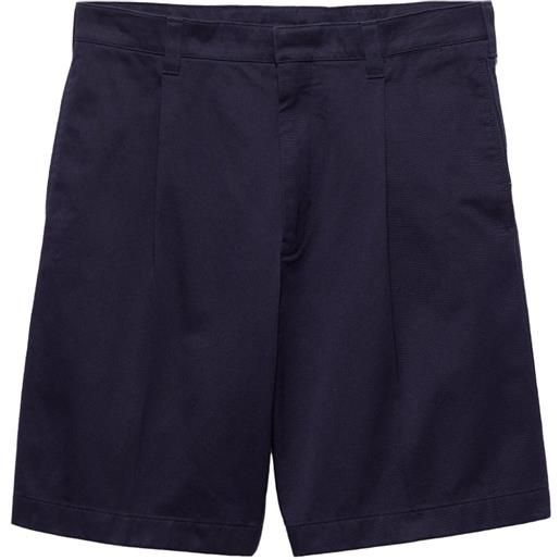 Prada bermuda in cotone - blu