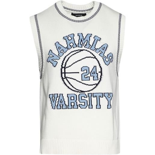 Nahmias maglione stile basketball - bianco