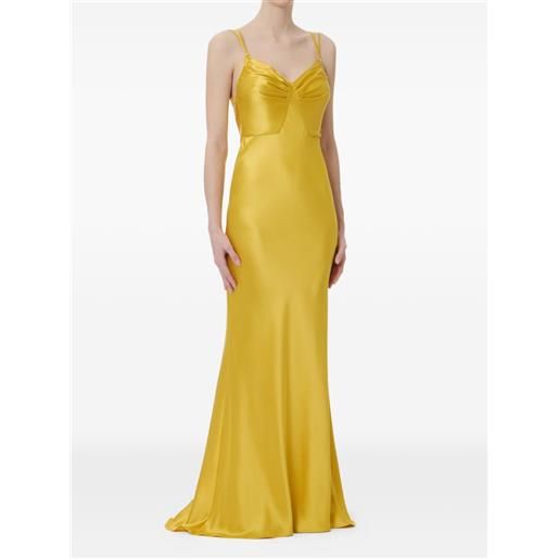 Elisabetta Franchi abito con scollo a v - giallo