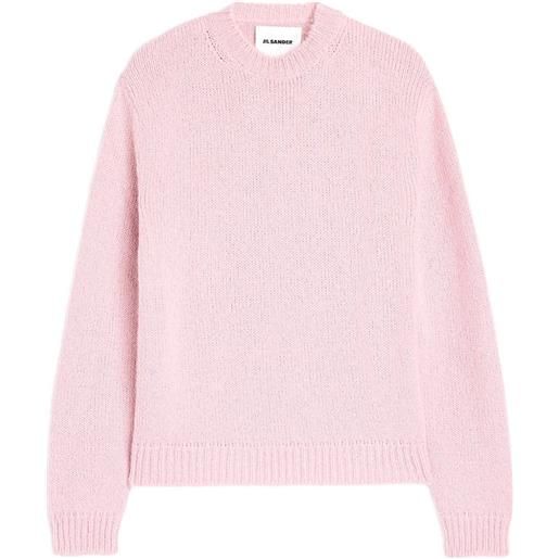 Jil Sander maglione girocollo a coste - rosa