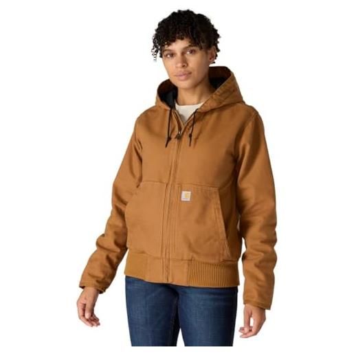 Carhartt wj130 - giacca da donna active jacket (taglie normali), abbigliamento da lavoro, marrone, taglia xl