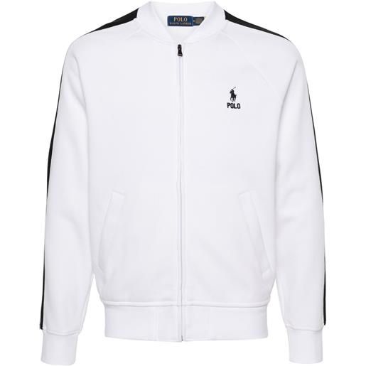 Polo Ralph Lauren felpa con ricamo polo pony - bianco