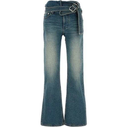 Y/Project jeans con cintura - blu