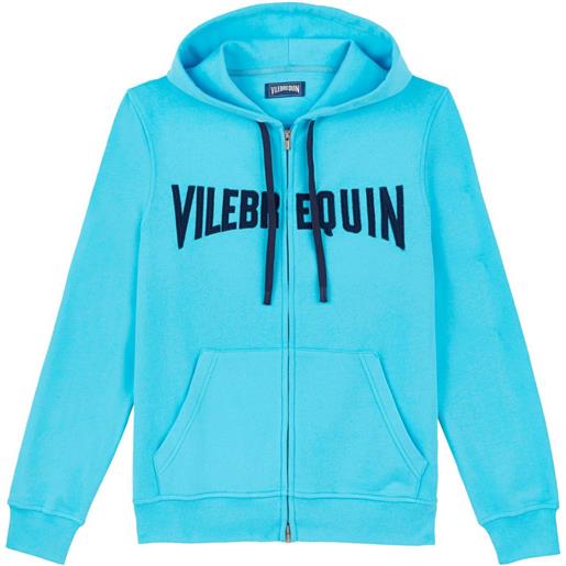 Vilebrequin felpa in cotone con logo - blu