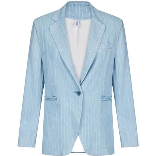 LIU JO blazer denim gessato - blu