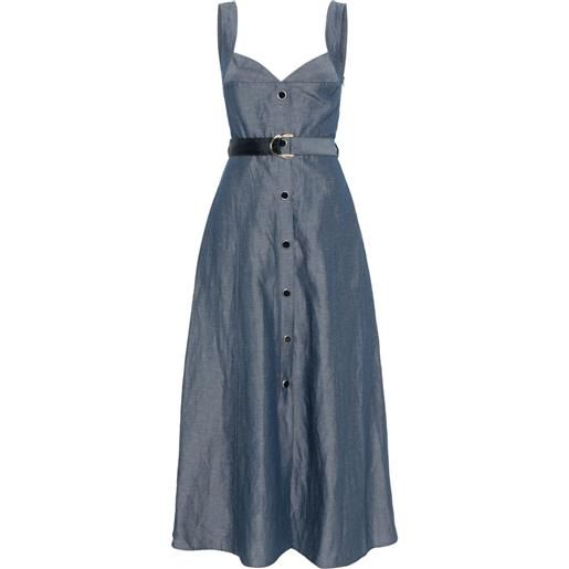 LIU JO abito lungo con cintura - blu