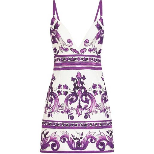 Dolce & Gabbana abito con stampa grafica - bianco