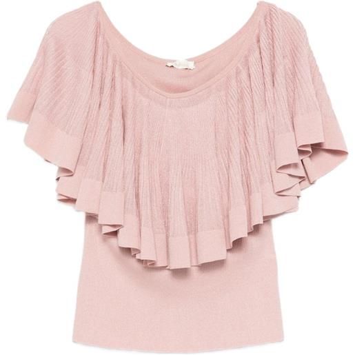 ZIMMERMANN top plissettato - rosa