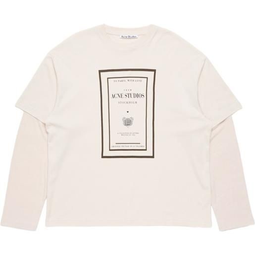 Acne Studios t-shirt con stampa grafica - toni neutri