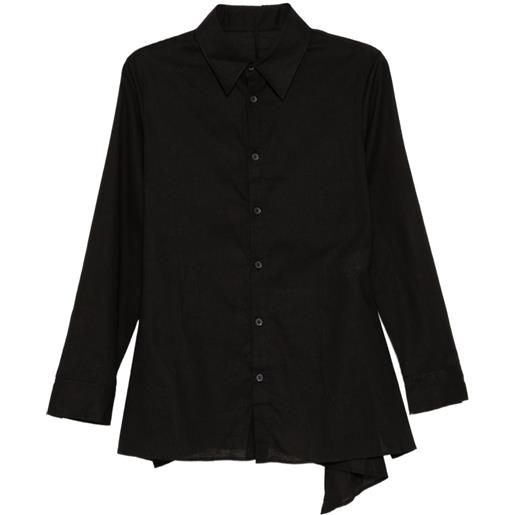 Yohji Yamamoto camicia asimmetrica - nero