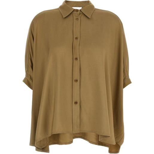 Nude camicia con bottoni - verde