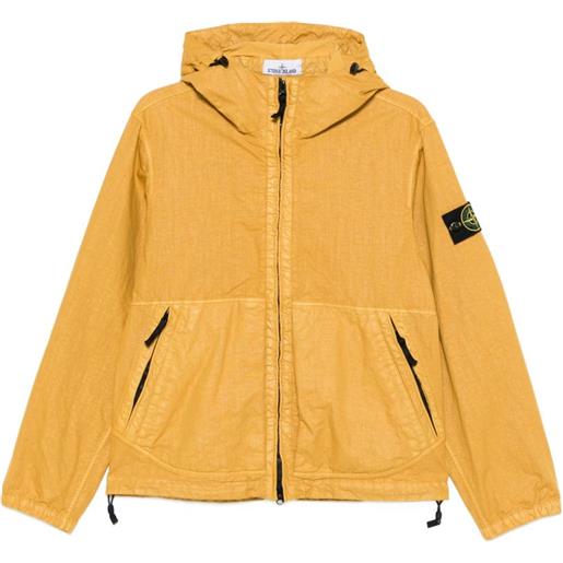 Stone Island giacca con cappuccio e zip - giallo