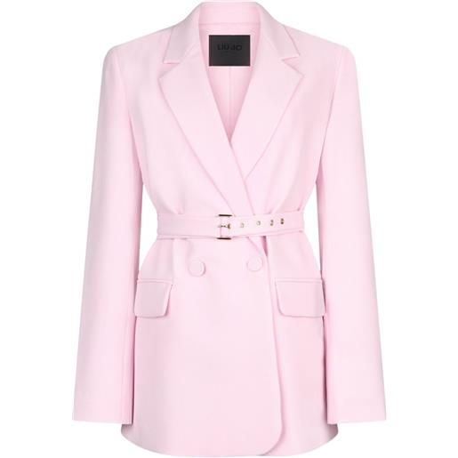 LIU JO blazer con cintura - rosa