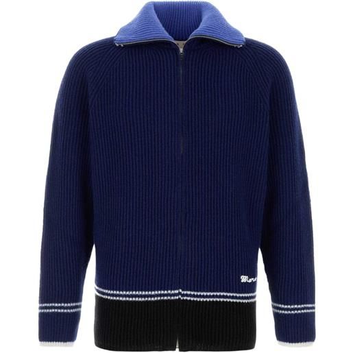 Marni cardigan con zip - blu