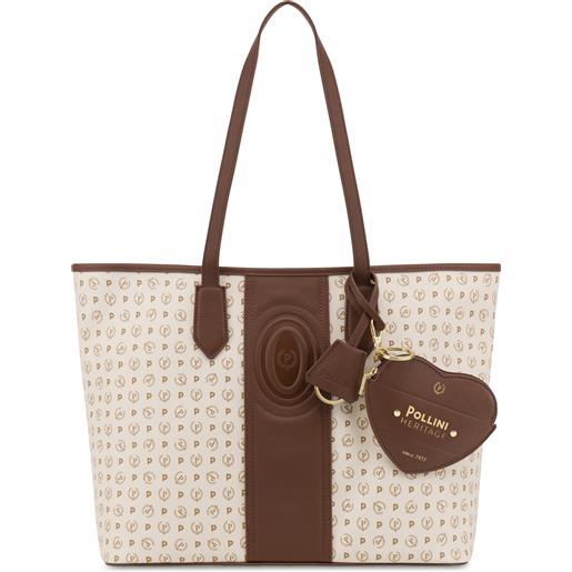 POLLINI shopping bag heritage 70 - avorio