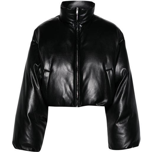 Nanushka piumino crop - nero