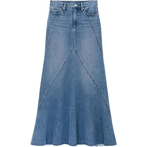 Hey Joanie gonna lunga denim ocean wave con inserti - blu
