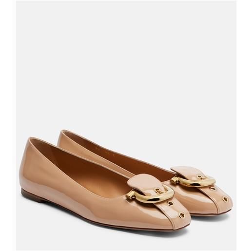 Ferragamo ballerine oxide in vernice