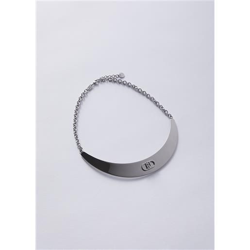 LIUJO liu jo collana a mezza luna, color argento