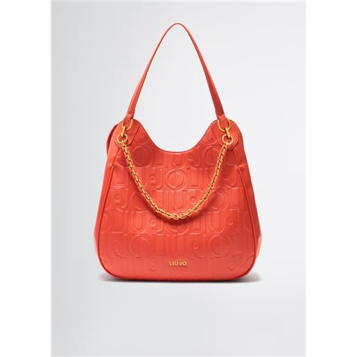 LIUJO liu jo borsa grande con catena gioiello, arancione