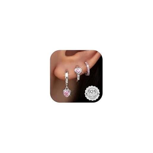 Orecchini a cerchio in argento sterling: cerchi geometrici fatti a mano - Italia