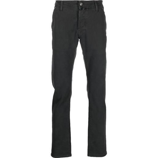Jacob Cohën pantaloni dritti con lavaggio scuro - grigio